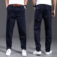 thumbnail image 4 of LIaqionyy Mens Cargo Pants Casual Joggers Sweatpants Loose Straight Leg Athletic Pant Trousers with Multi Pockets, 4 of 5