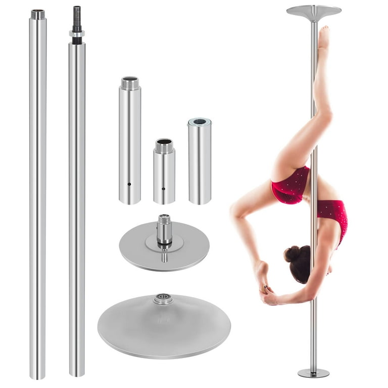 Stripper Pole for Small Rooms, 2.24m-3.8m High Spinning Static Dancing Pole  Portable Removable 45mm Dance Pole Kit for Fitness Club Pub Home, Heavy