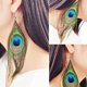 thumbnail image 1 of WILLBEST Aretes Plata Estilo Pluma Plateado Gancho Pendientes Colgantes Mujer Gota Para La Oreja, 1 of 5