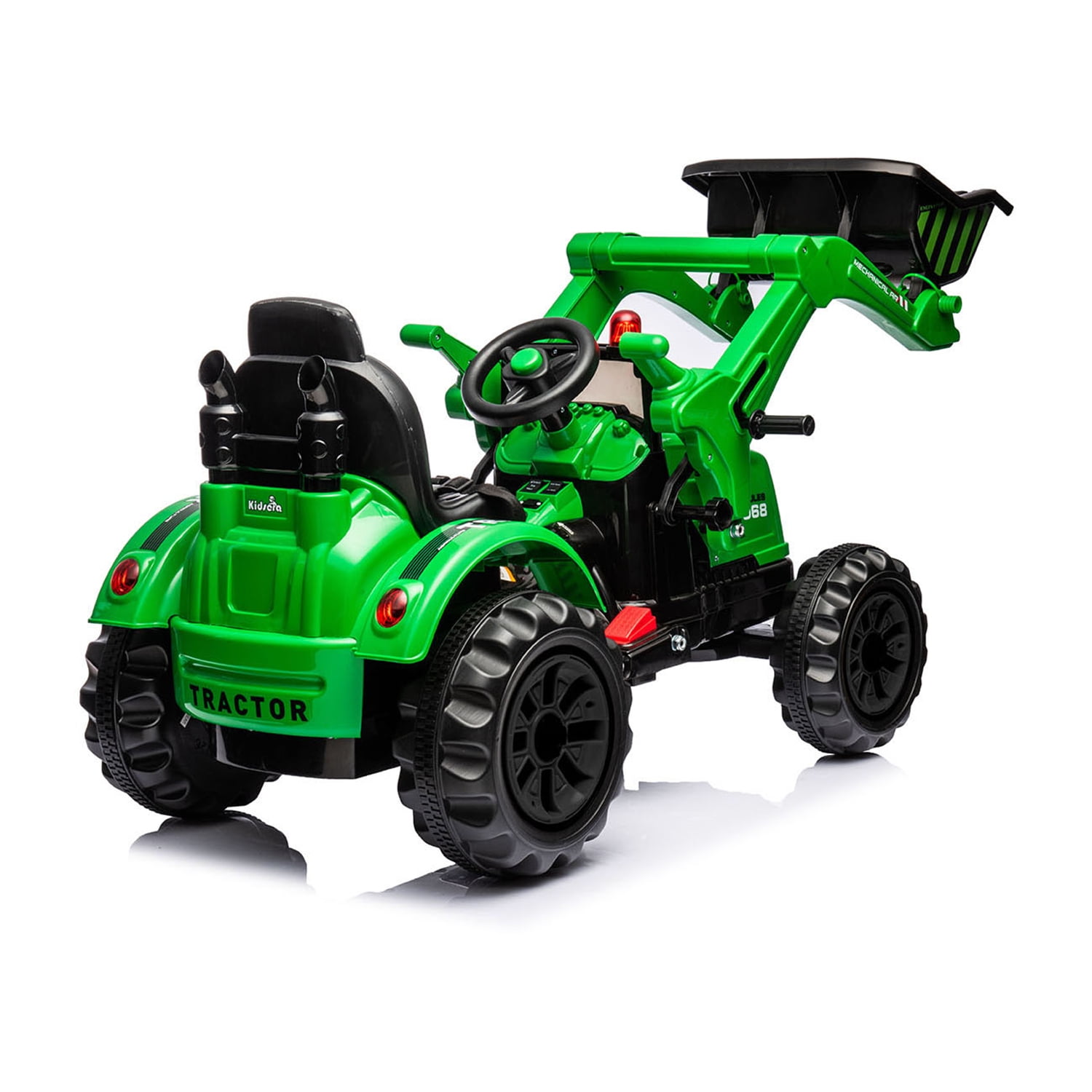 CIPACHO 12V Kids Ride on Excavator, Battery Powered Electric Vehicles, Construction Tractor with Horn, Controllable Digging Bucket, Green
