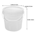 thumbnail image 3 of White Plastic Paint Bucket Empty Paint Pail with Handle Portable Container with Lid, 3 of 8