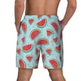 thumbnail image 3 of Kdxio Watermelon Print Men's Swim Trunks with Compression Liner 7 Inch Inseam Quick Dry Swim Shorts, 3 of 7