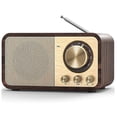 thumbnail image 1 of FM Radio with Reception,Bluetooth Portable Transistor Radio with 5W Speaker,Rechargeable Vintage Ra, 1 of 5