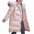 thumbnail image 2 of ATOGUTA Jackets For Girls Quilted Puffer Jacket Warm Hooded Parka Snow Coats Size 4T-9, Pink, 2 of 6