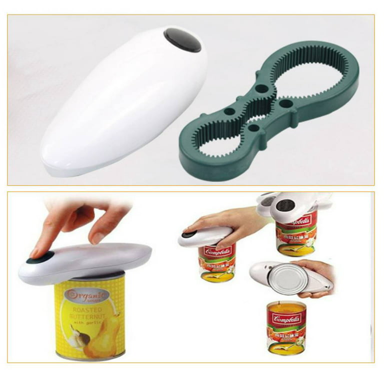 Movecatcher Electric Can Opener, Automatic Restaurant Can Openers for Seniors with Arthritis, Weak Hands, Chefs, Smooth Edge Battery-Powered Handheld