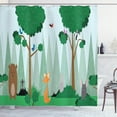 thumbnail image 1 of Ambesonne Forest Friends Shower Curtain, Woods Cartoon, 69"Wx84"L, Multicolor, 1 of 3