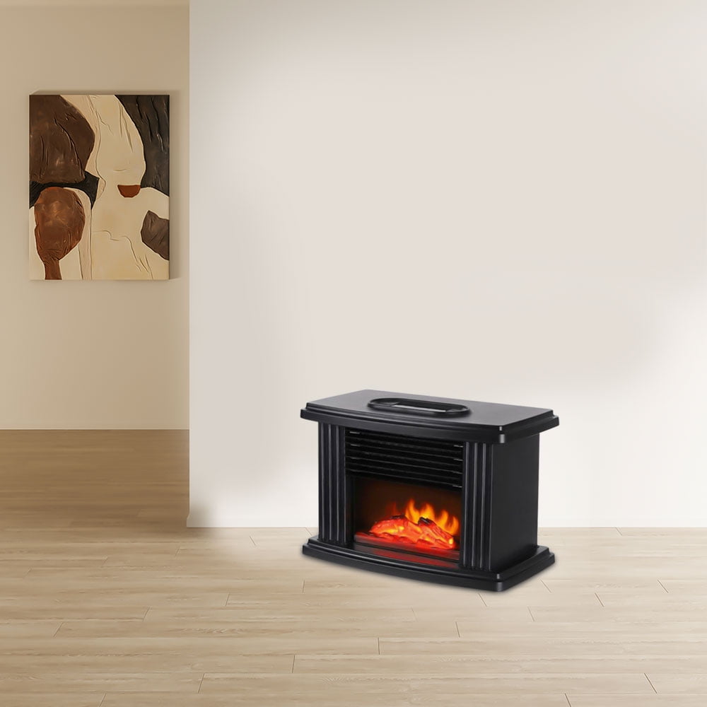 Loyalheartdy 1KW Mini Electric Fireplace Heater 3D Portable Simulation Flame Stove Burner Warmer Heating for Indoor Use
