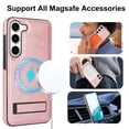 thumbnail image 4 of Allytech Case for Samsung Galaxy S23, Hidden Kickstand PU Leather [Compatible with MagSafe] Case, [Anti-Drop & Shockproof] Ultra Slim Retro Protective Case for Women Men - Rosegold, 4 of 8