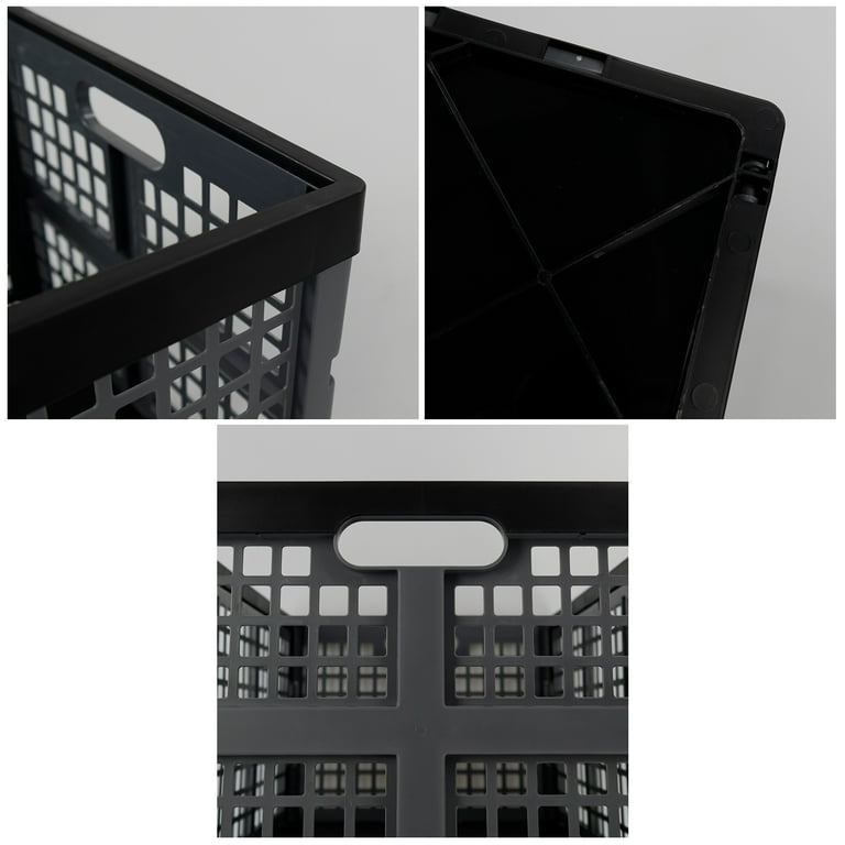 Rinboat Large 42 Liter Heavy Duty Foldable Plastic Storage Crate