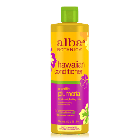 Alba Botanica Hair Cream - Alba Botanica Hawaiian Conditioner Colorific Plumeria, 12 Oz