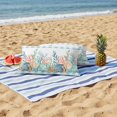 thumbnail image 4 of Summer Beach Outdoor Pillow Covers Pack of 2 Ocean Colorful Coral Shell Starfish Seaweed Blue Plaid Waterproof Throw Pillow Covers Decorative Cushion Cases for Patio Garden Tent Balcony 20x12 inch, 4 of 9