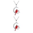 thumbnail image 4 of Qarigey Corazón colgante collar aleación cuello cadena madre novias gargantilla joyería adolescentes boda vacaciones cumpleaños decoraciones Tipo 4 2piezas Qarigey CBP188073, 4 of 6