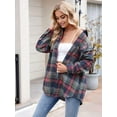 thumbnail image 4 of Womens Classic Button Down Plaid Flannel Shirts Long Sleeve Oversized Casual Business Blouse Tops  XXL, 4 of 8