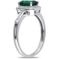 thumbnail image 3 of Everly Women's Created Emerald 10k White Gold Ring, 3 of 6