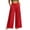 A-Red, variant on Qodauz Wide Leg Sweatpants Women Pleated Baggy Casual Pants Button Elastic Waisted Athletic Pant S-2XL