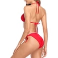 thumbnail image 4 of Femmes Triangle Bikini Maillot de Bain Chaîne Licol Deux Pièces Maillots de Bain, 4 of 6