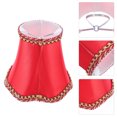 thumbnail image 4 of Shisuyan 1Pc Light Shades for Ceiling Lights Red Cloth Wave Bottom Hanging Lampshade, 4 of 8