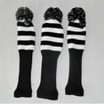 thumbnail image 2 of Greeniant 3PCS Golf Club Head Covers Clubs Sports Lightweight Headcovers Outdoor Sporting Goods Washable Thick Women Golf En blanco y negro Greeniant OD015544-02, 2 of 6