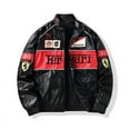 thumbnail image 1 of 2025 F1 Racing Suit Embroidery Thickened Pu Leather Motorcycle Suit Cotton Jacket Motorcycle Flight Jacket_h, 1 of 2