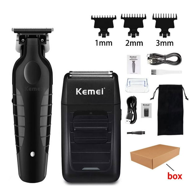 Kemei KM-2296 KM-2299 KM-1102 Kit de cortadora de pelo Afeitadora eléctrica para hombres Máquina cortadora de pelo Máquina para cortar cabello profesional
