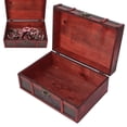 thumbnail image 4 of Wooden Storage Box, Perfect Gift Pirate Treasure Box Hand Polished Alloy Hinge  for Home Decoration, 4 of 8