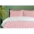 thumbnail image 4 of Ambesonne Cactus Print Duvet Cover Sets, Meadow Animal Llamas, 2-Queen, Pale Pink and White, 4 of 7