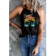 thumbnail image 2 of ABPHQTO Camiseta sin mangas de corte ajustado con bloque de color de planta de Lovin de verano negro para mujer, 2 of 5