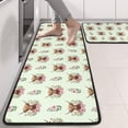 thumbnail image 2 of Kitchen Rugs Sets Of 2,Green Highland Cow Flower Pattern Anti Fatigue Kitchen Mat Rugs Non Slip Washable,Decorative Kitchen Floor Mats for Kitchen,Sink,Laundry,17"x47"+17"x47", 2 of 5