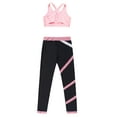 thumbnail image 6 of iEFiEL Kids Girls 2Pcs Gym Workout Dance Sports Outfits Crop Tank Top with Leggings Tracksuit Set Pink 12, 6 of 7