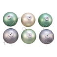 thumbnail image 3 of Kurt Adler 80MM Matte Silver, Sage Green and Ivory Glass Ball Ornaments, 6 Piece Box, 3 of 6