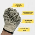 thumbnail image 4 of Heavy Duty PVC Dot Knit Safety Easy Grip Breathable Work Gloves, Cotton/Polyester Blend, Size: Men - Women, 4 of 5