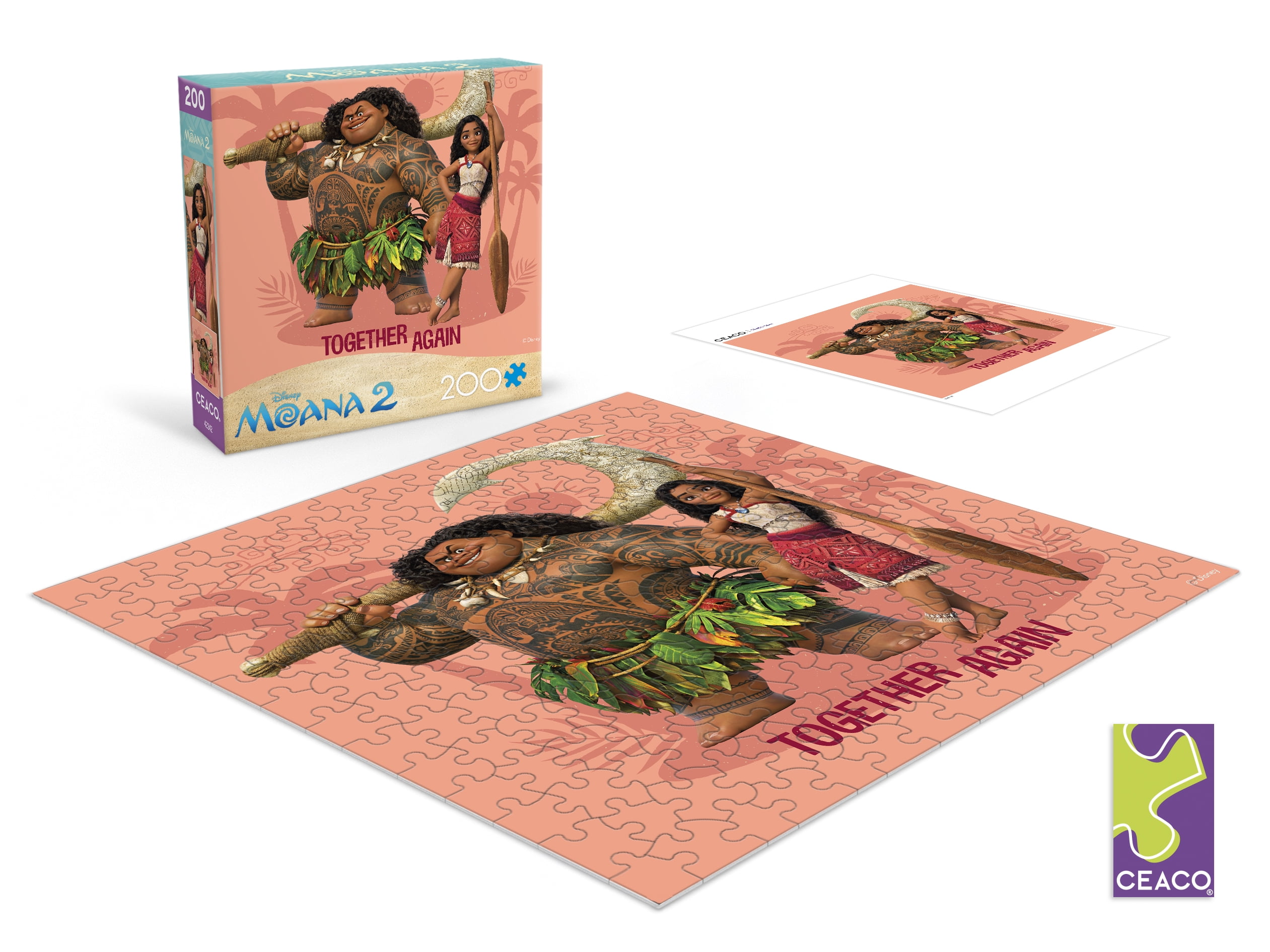 Ceaco 200 Piece Moana 2, Together Again Interlocking Jigsaw Puzzle