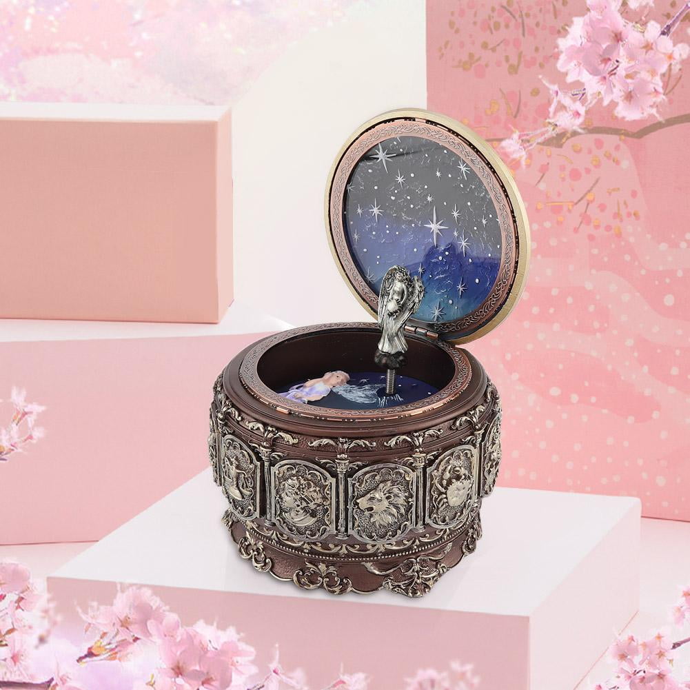 Rdeghly Vintage Musical Box, Music Box with LED Light,Vintage Music Box