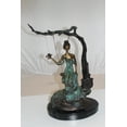 thumbnail image 3 of Girl on a swing Bronze Statue -  Size: 15"L x 8"W x 21"H., 3 of 14