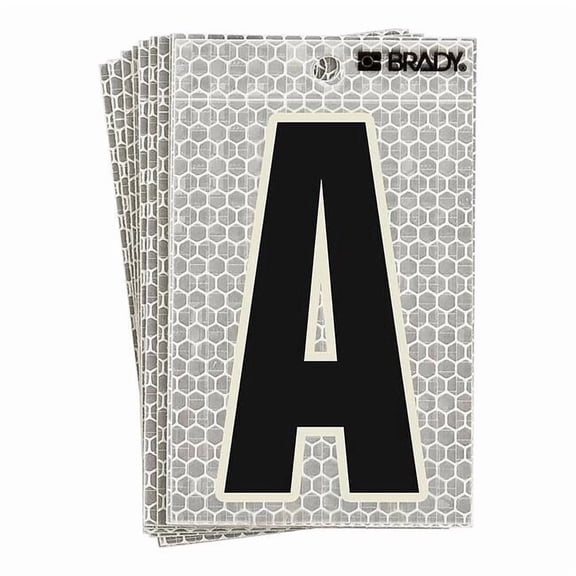 Brady Ultra Reflective Letter,A,PK10 3010-A