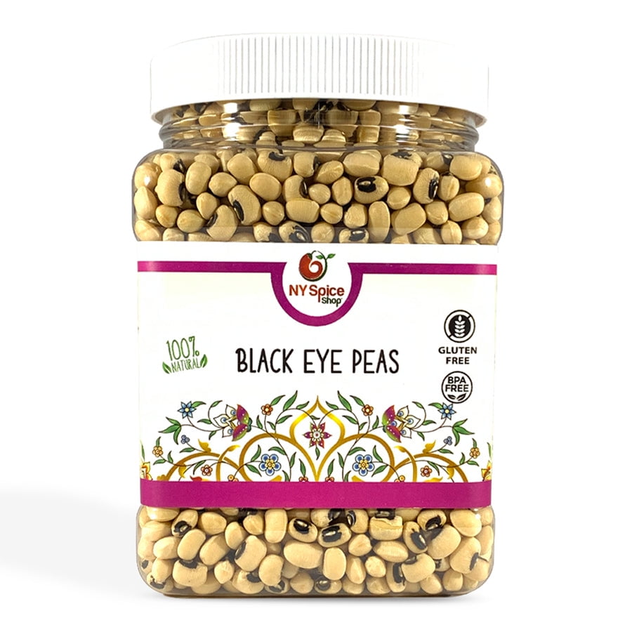 NY SPICE SHOP Black Eyed Peas Cowpea - Black Eye Beans - Cow Peas - 1.5Lbs Jar