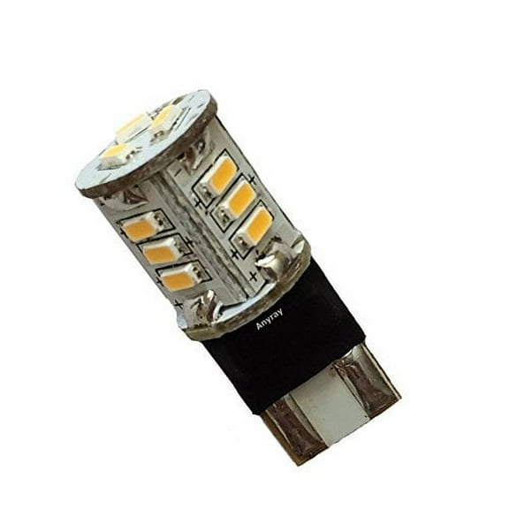 Anyray LED T10 194 Wedge Base LED Bulb. With Super Bright 15 SMD LED Chips Cool White Color Perfect for Malibu Landscape Lights (Cool White)