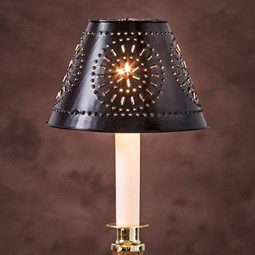 Cvl Black Metal Mini Vintage Lamp Shade 5 625 X 3 75 Inches Com Cvl Black Metal Mini Vintage Lamp Shade, Black Punched Tin Lamp Shade