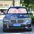 thumbnail image 4 of GZHJMY Wavy Pink Cat Car Windshield Sunshade Front Auto Sun Shield Shade Visor Vehicle Accessories, 55" × 27.6"（191）, 4 of 7