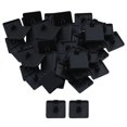 thumbnail image 1 of BQLZR 60PCS Black Single Hole Extrusion End Caps Square Tube Post End Cap 20x20mm, 1 of 5
