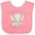 thumbnail image 3 of Inktastic My Great Grandpa Loves Me Elephant Boys or Girls Baby Bib, 3 of 4