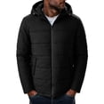 thumbnail image 4 of MaFYtyTPR Men's Hooded Puffer Jacket Winter Warm Zipper Jackets Fashion Solid Color Thick Padded Coats with Pockets Z-Black XL, 4 of 9