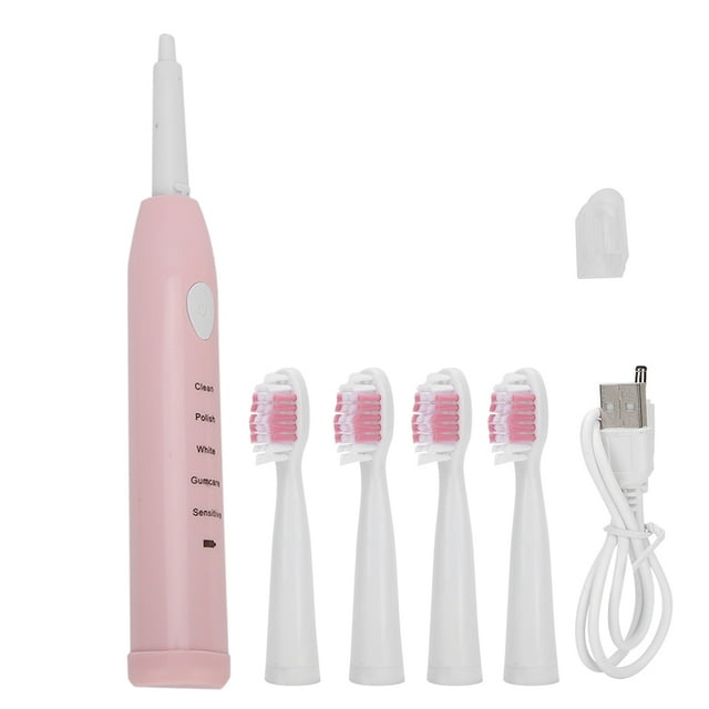 Cepillo de dientes eléctrico sónico USB recargable impermeable cepillo de dientes eléctrico para adultos Rosa