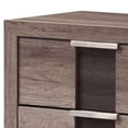 thumbnail image 4 of Benjara Rangley 24" Nightstand- 2 Drawers- Chrome Metal Handles- Brown Wood, 4 of 6