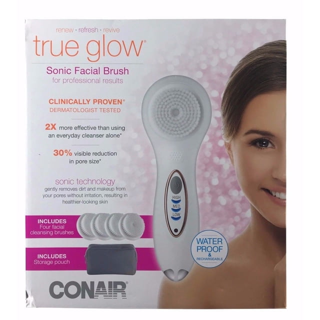 Conair True Glow Sonic Facial Brush Professional Results, Renew