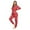 Red-snowflake, variant on Ekouaer Womens Christmas Pajama Set Long Sleeve Holiday Sleepwear Winter Lounge Outfit