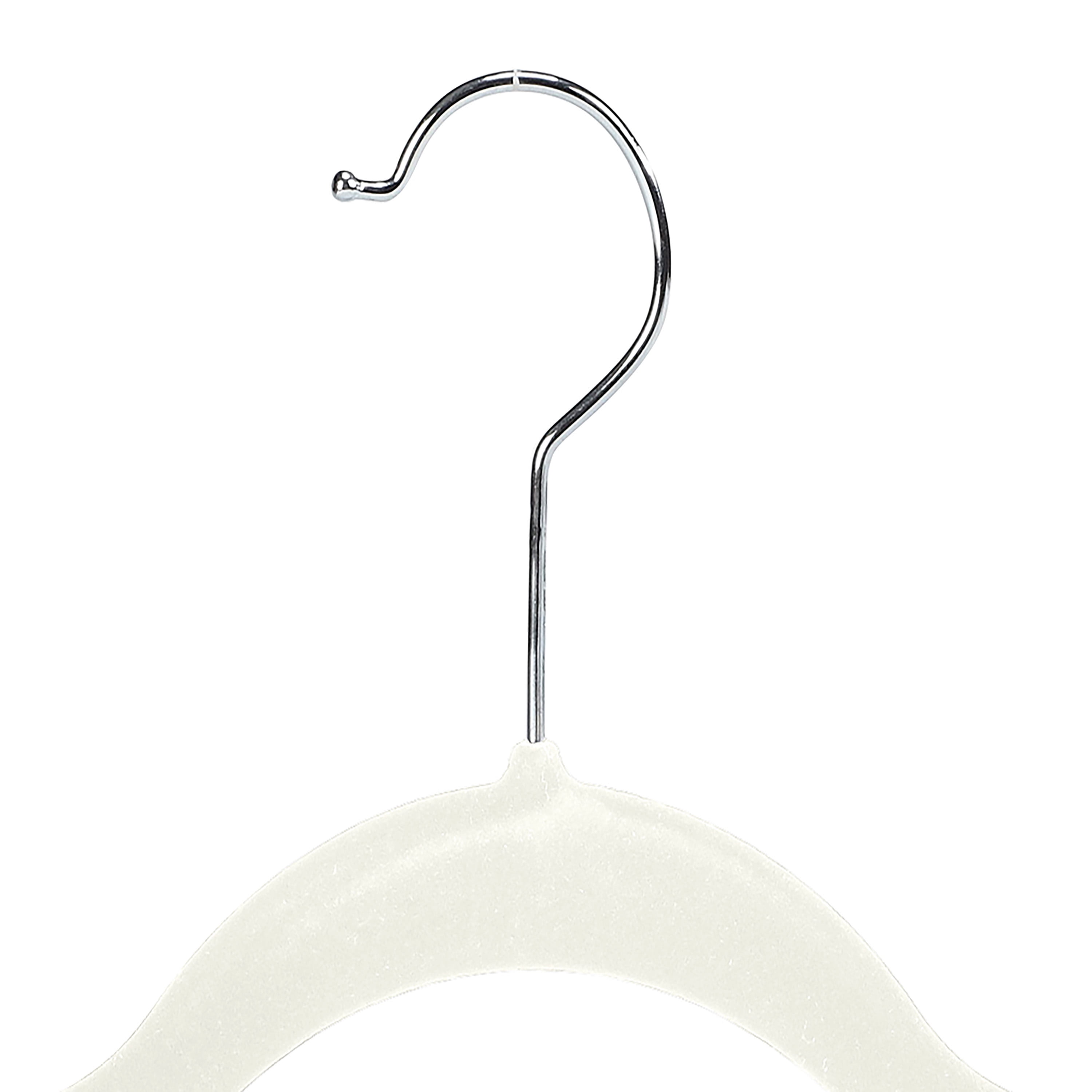 Simplify 10-Pack Super Slim Velvet Huggable Hangers in Ivory 3246