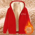 thumbnail image 2 of Bovemsi Sweatshirt for Women Fashionable And Casual Fleece Lined Thickened Warm Hooded Zip Up Hoodie, 2 of 3