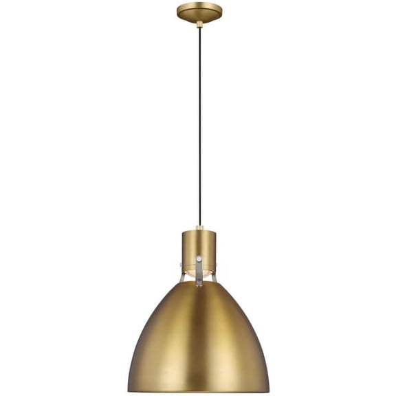 Open Box Visual Comfort P1442-L1 Brynne 15" Wide Led Pendant - Brass