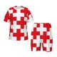 thumbnail image 1 of Balery Red Cross 1 Conjunto de Pijama Infantil de Manga Corta con Estampado – Ropa de Dormir de Algodón Suave-3X-Large, 1 of 6